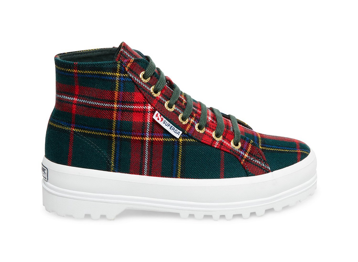 Botas Feminino Multicoloridas - Superga 2341 Cotw Plaid - OSLMR-2540